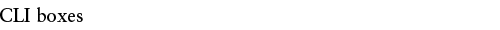 cli boxes