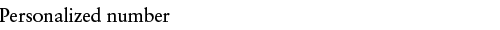 Personalized umber